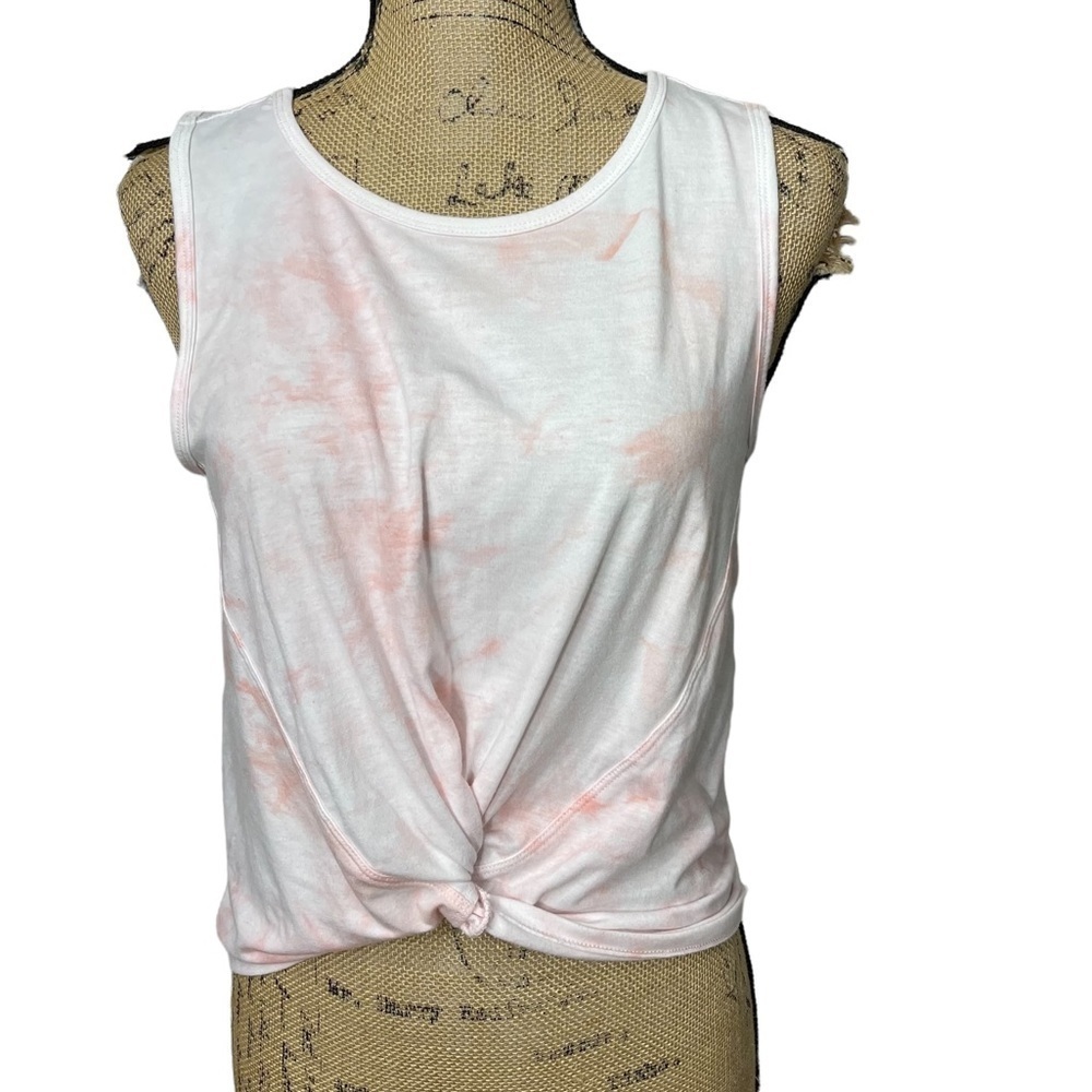 90 Degrees Athletic Tie Dye Top Knotted Front for Yoga Athleisure